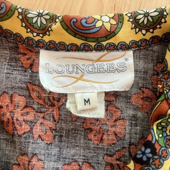 [Loungees] Vintage Paisley Cotton Kaftan House Dress - Picture 8 of 15